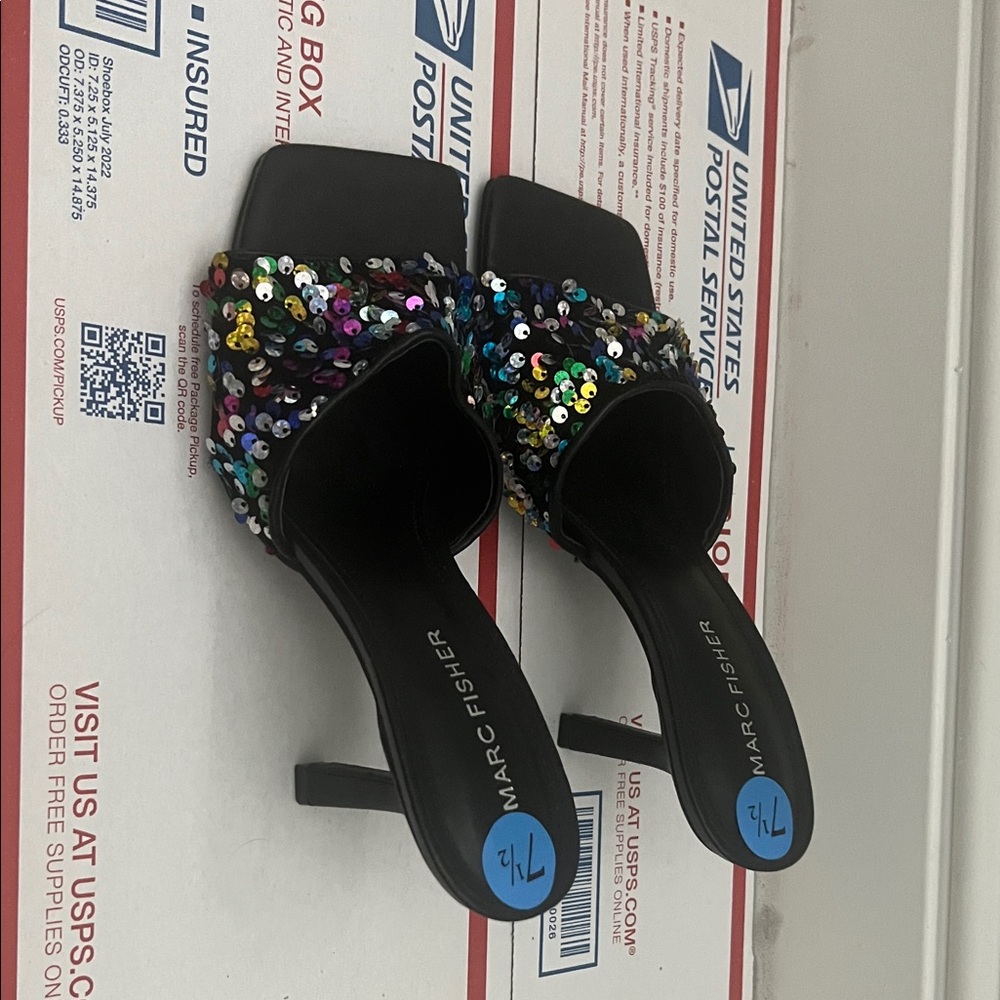 Marc Fisher Multicolor Sequin Heels